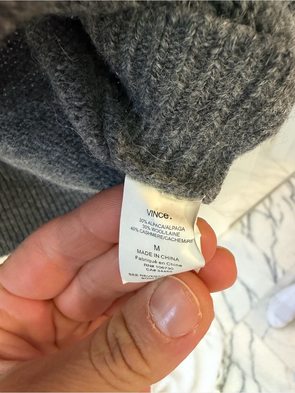 Vince Gray Knit Sleeveless Sweater Vest - Picture 3 of 4